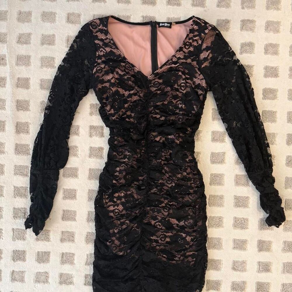 Bisous Women's Black and Khaki Dress